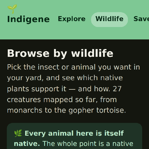 The wildlife index: butterflies, moths, bees, birds, and mammals